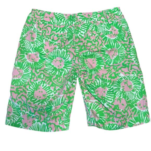 Lilly Pulitzer Chipper Bermuda Shorts Sunnyside Lions Print Size 0 - Picture 3 of 10
